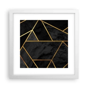 Pôster em moldura branca - Escuridão e esplendor - 30x30 cm
