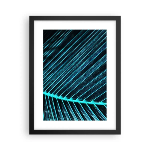 Pôster com moldura preta - Textura verde - 30x40 cm