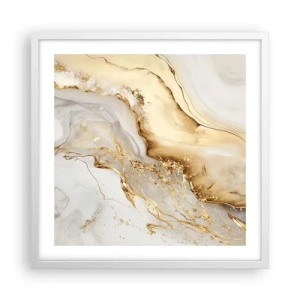 Pôster em moldura branca - Abstração: beleza e bondade - 50x50 cm