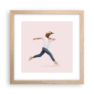 Pôster com moldura de carvalho claro - Uma pitada de absurdo - 30x30 cm