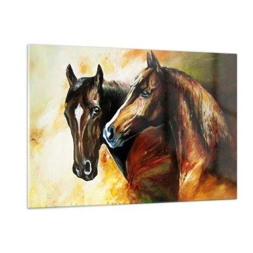 Quadro em vidro - Encanto em dobro - 120x80 cm