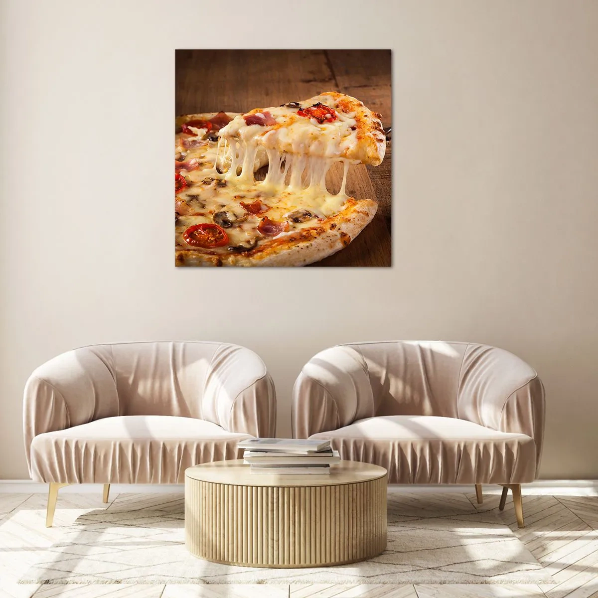 Quadro em vidro - Uma obra-prima da arte italiana - 70x70 cm