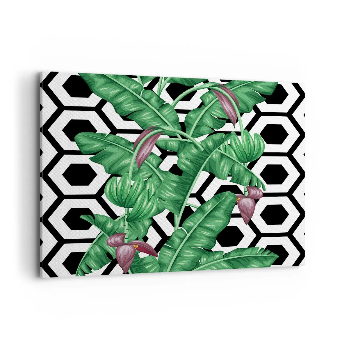 Quadro em tela - Composição simétrica por natureza - 100x70 cm