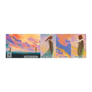 Amostra de papel de parede Premium Canvas - A força da atração - Abstração, Mulher e Homem, Pedaço - 100x30 cm