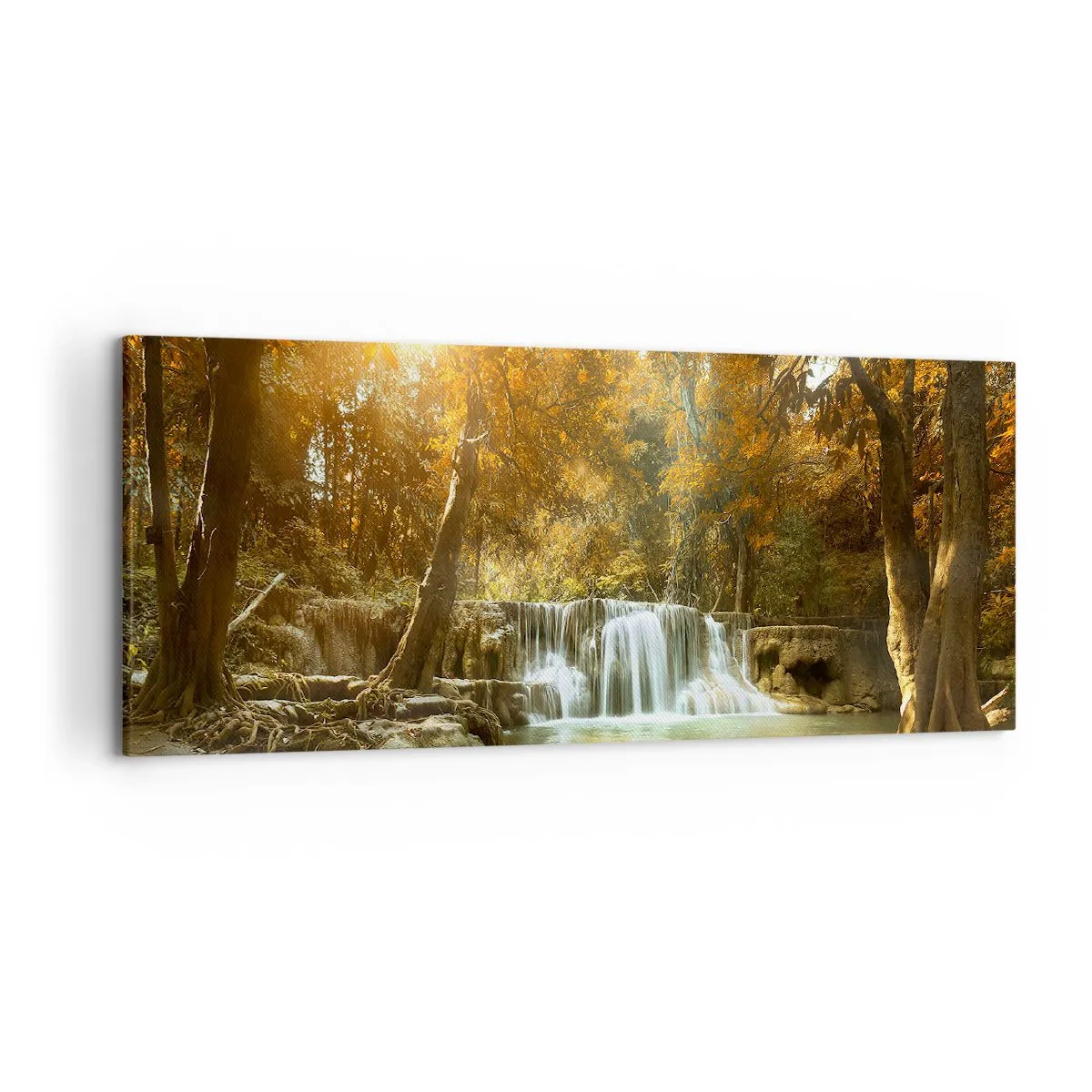Quadro em tela - A cascata do parque - 120x50 cm