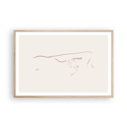 Pôster com moldura de carvalho claro - A forma do desejo - 91x61 cm