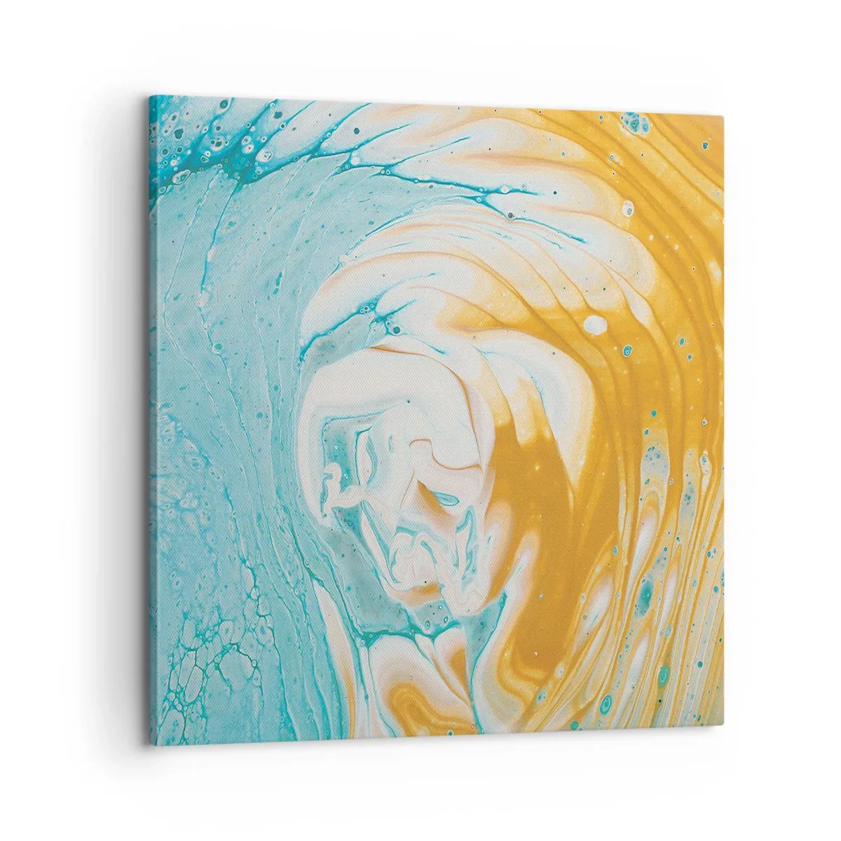 Quadro em tela - Vórtice em pastel - 60x60 cm