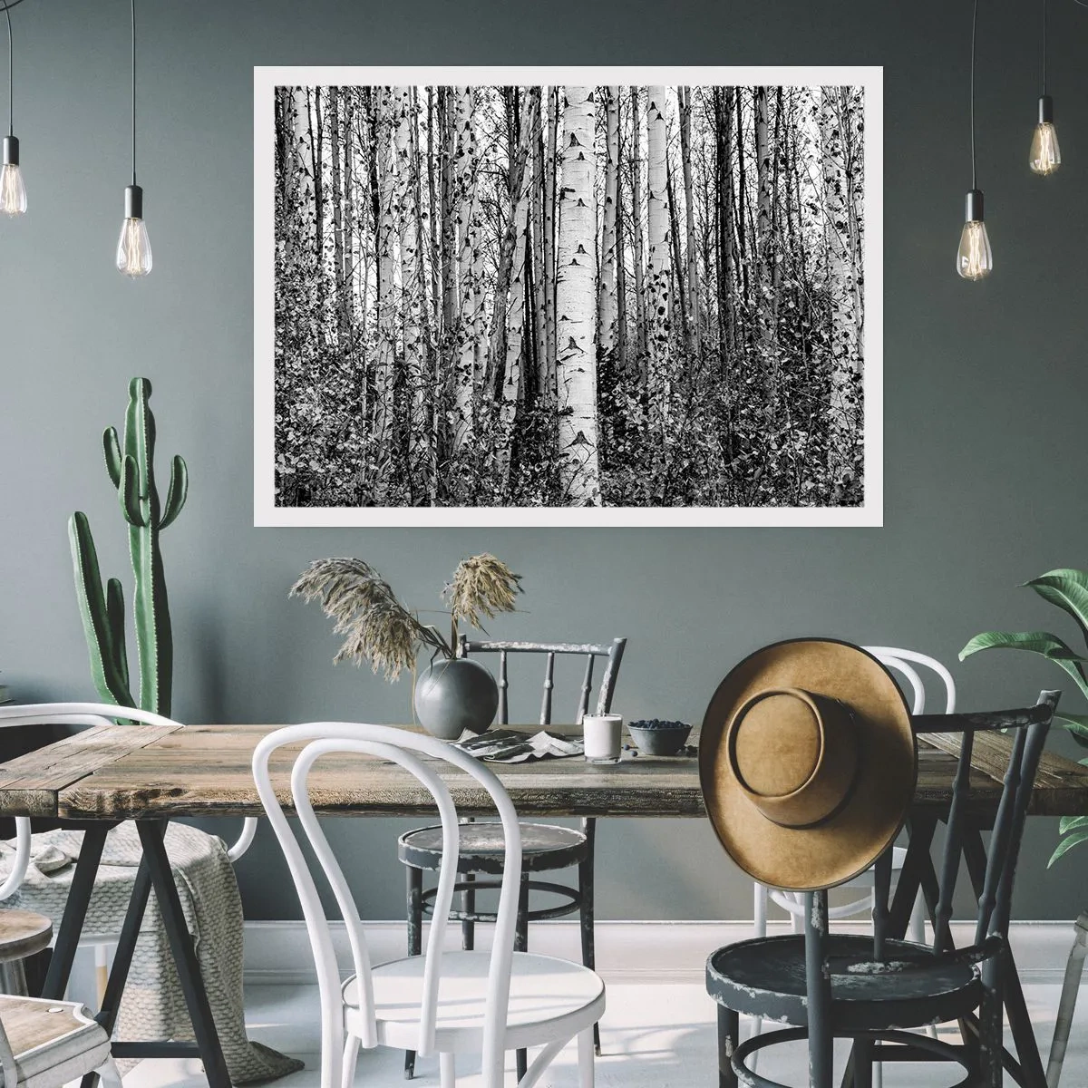 Pôster - Colunata de bétula - 91x61 cm