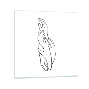 Quadro em vidro - Bom toque - 60x60 cm