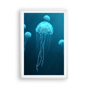 Pôster em moldura branca - Dança do oceano - 61x91 cm