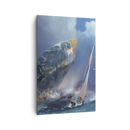 Quadro em tela - Quem tem coragem ganha - 80x120 cm