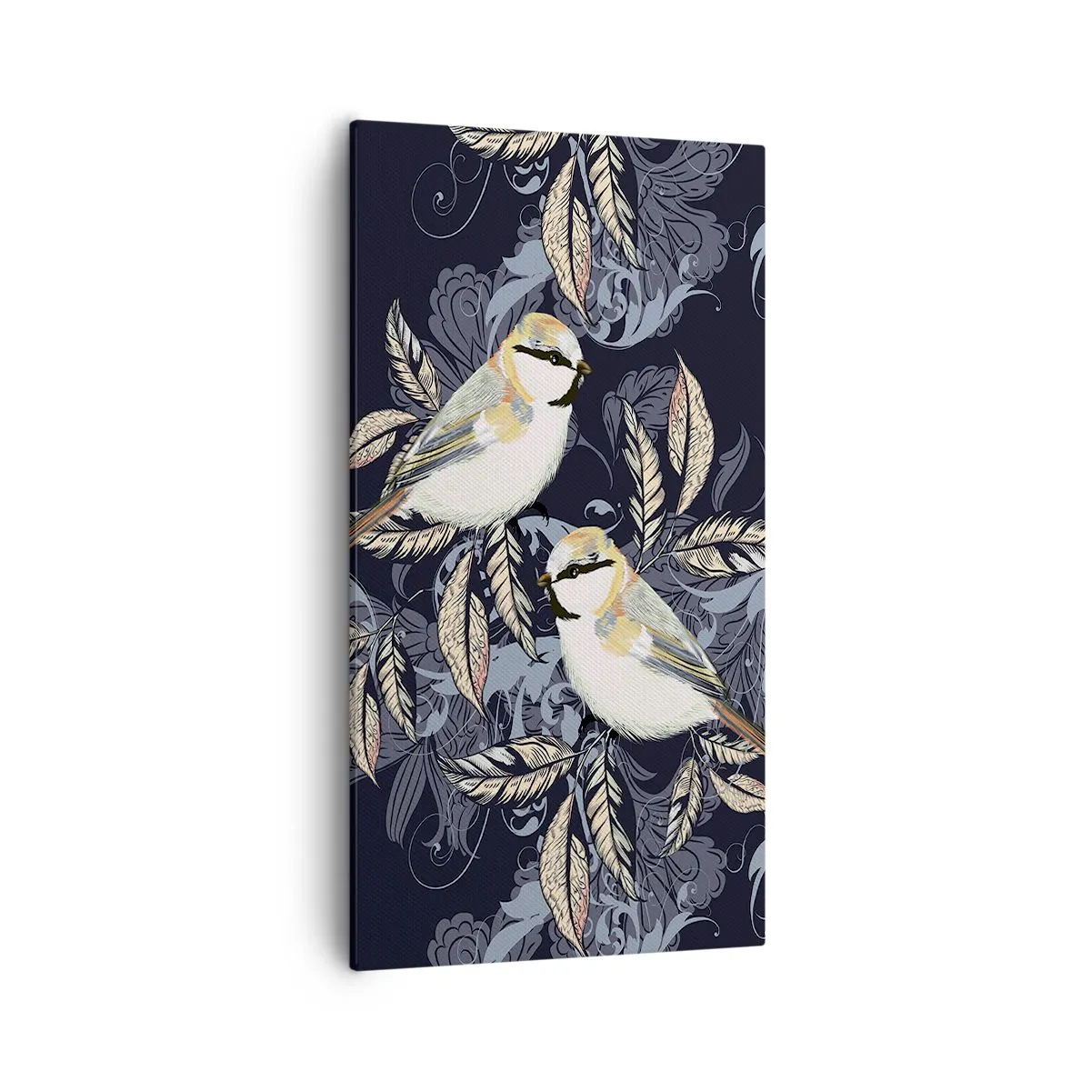 Quadro em tela - Canto amarelo-azul - 55x100 cm