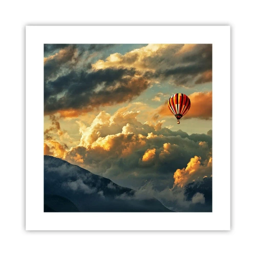 Pôster - Eu voo porque sou livre - 40x40 cm
