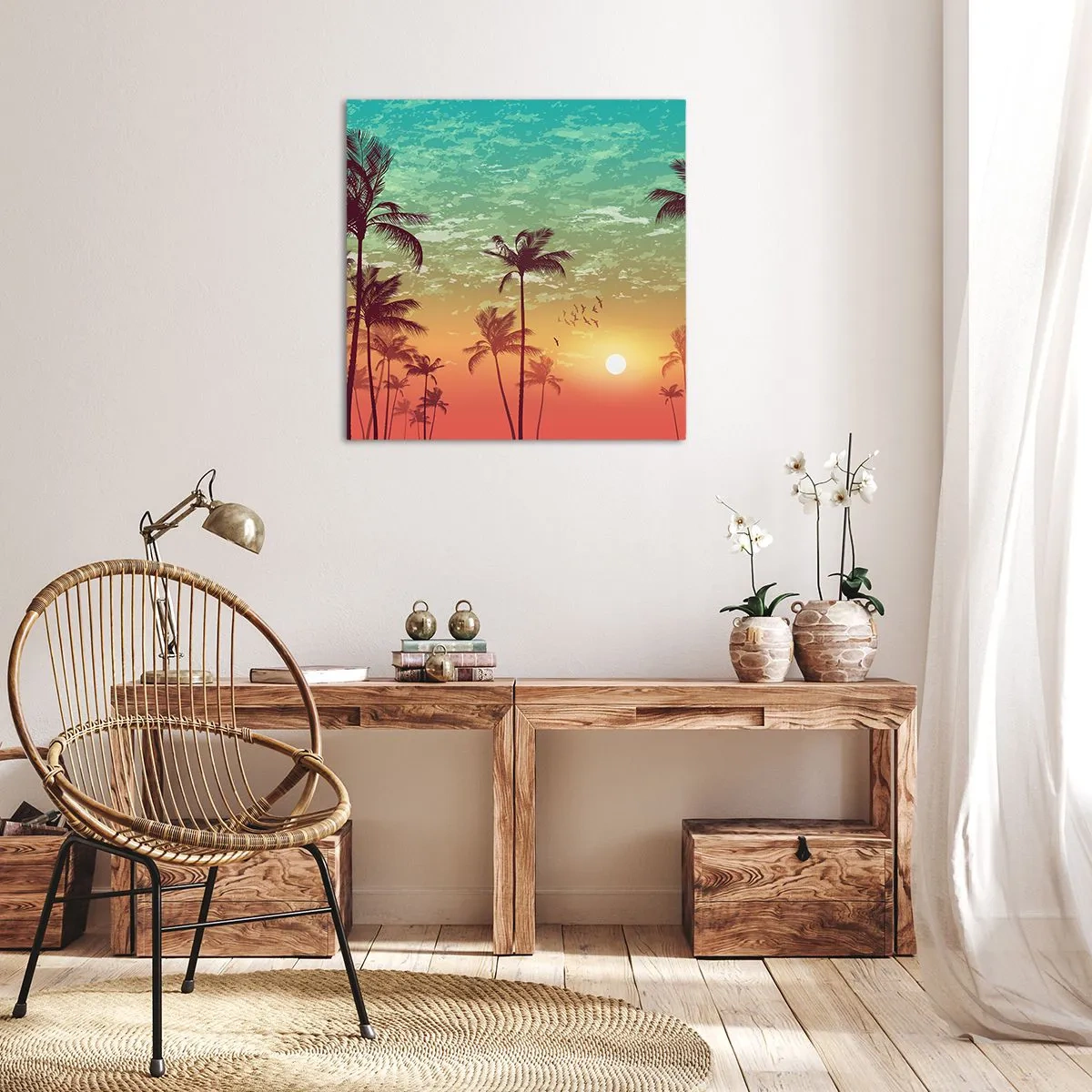 Quadro em tela - Climas tropicais - 30x30 cm