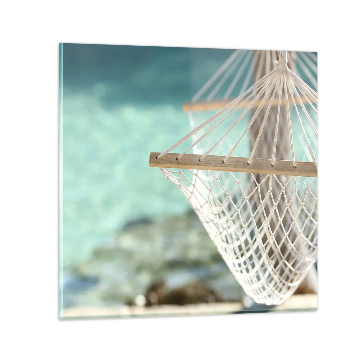 Quadro em vidro - Hora de relaxar - 30x30 cm