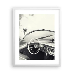 Pôster em moldura branca - Tempo para os ricos - 40x50 cm