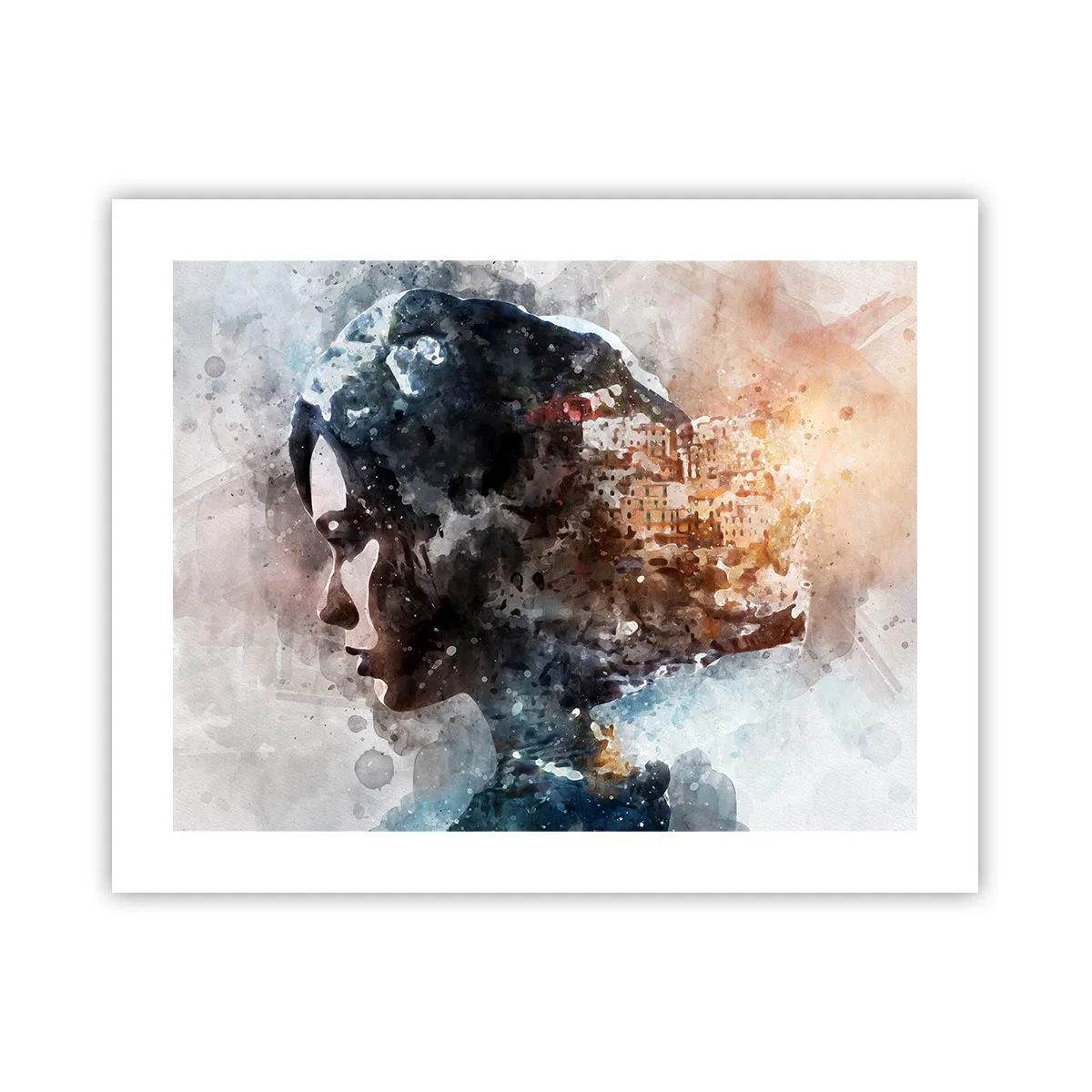 Pôster - Uma história sobre uma menina e uma cidade ao fundo - 50x40 cm