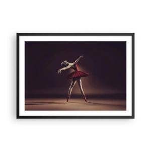 Pôster com moldura preta - Prima ballerina - 70x50 cm