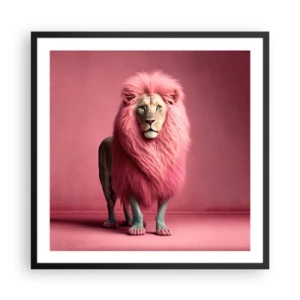 Pôster com moldura preta - Não tens mais medo - 60x60 cm