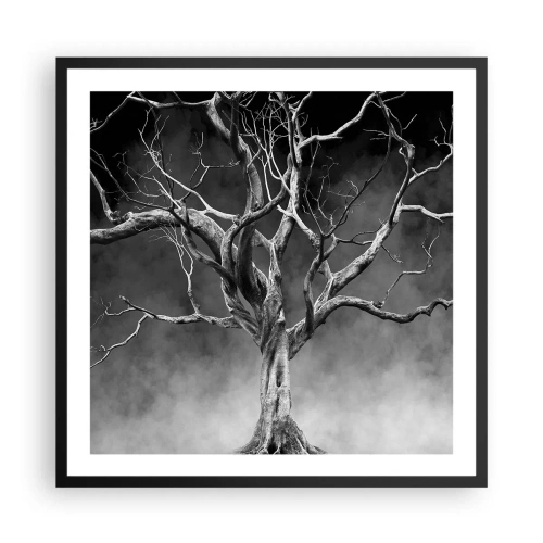 Pôster com moldura preta - Primitivo e sagrado - 60x60 cm