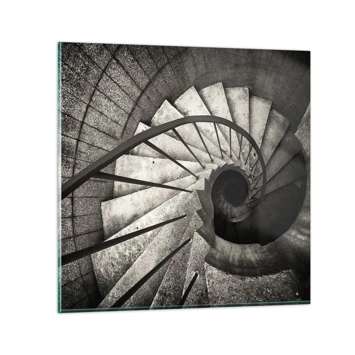 Quadro em vidro - Suba as escadas, desça as escadas - 40x40 cm