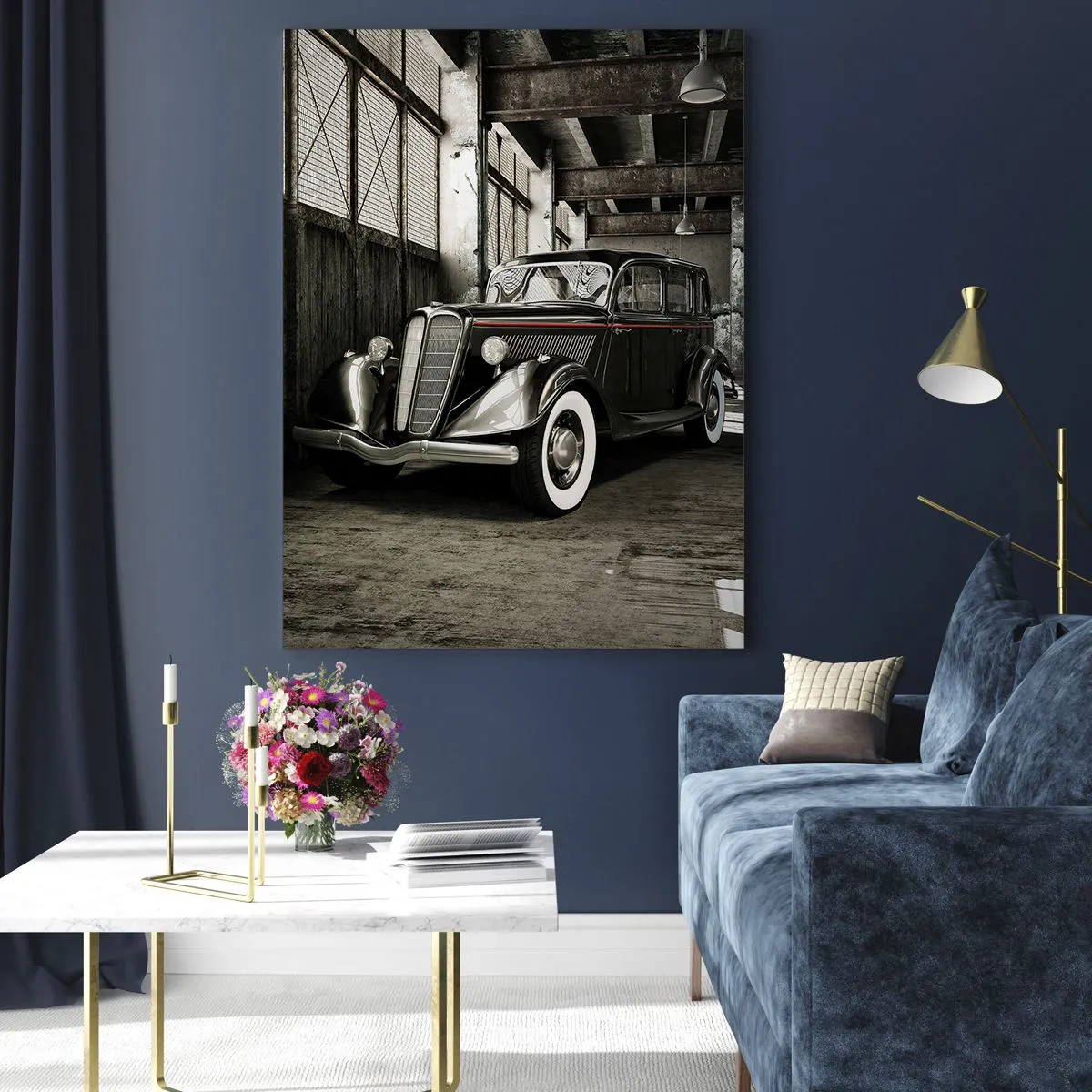 Quadro em vidro - A elegância duradoura dos anos 30. - 50x70 cm