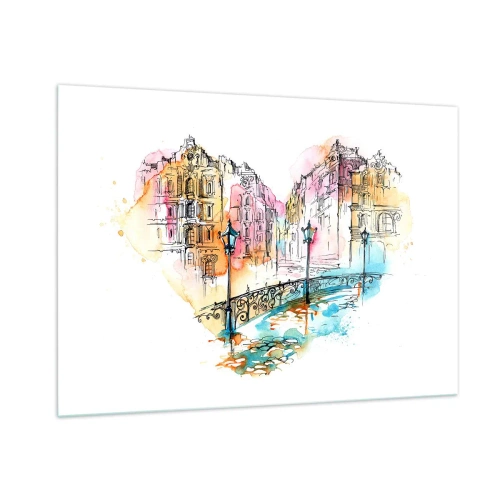 Quadro em vidro - O coração da cidade - 100x70 cm