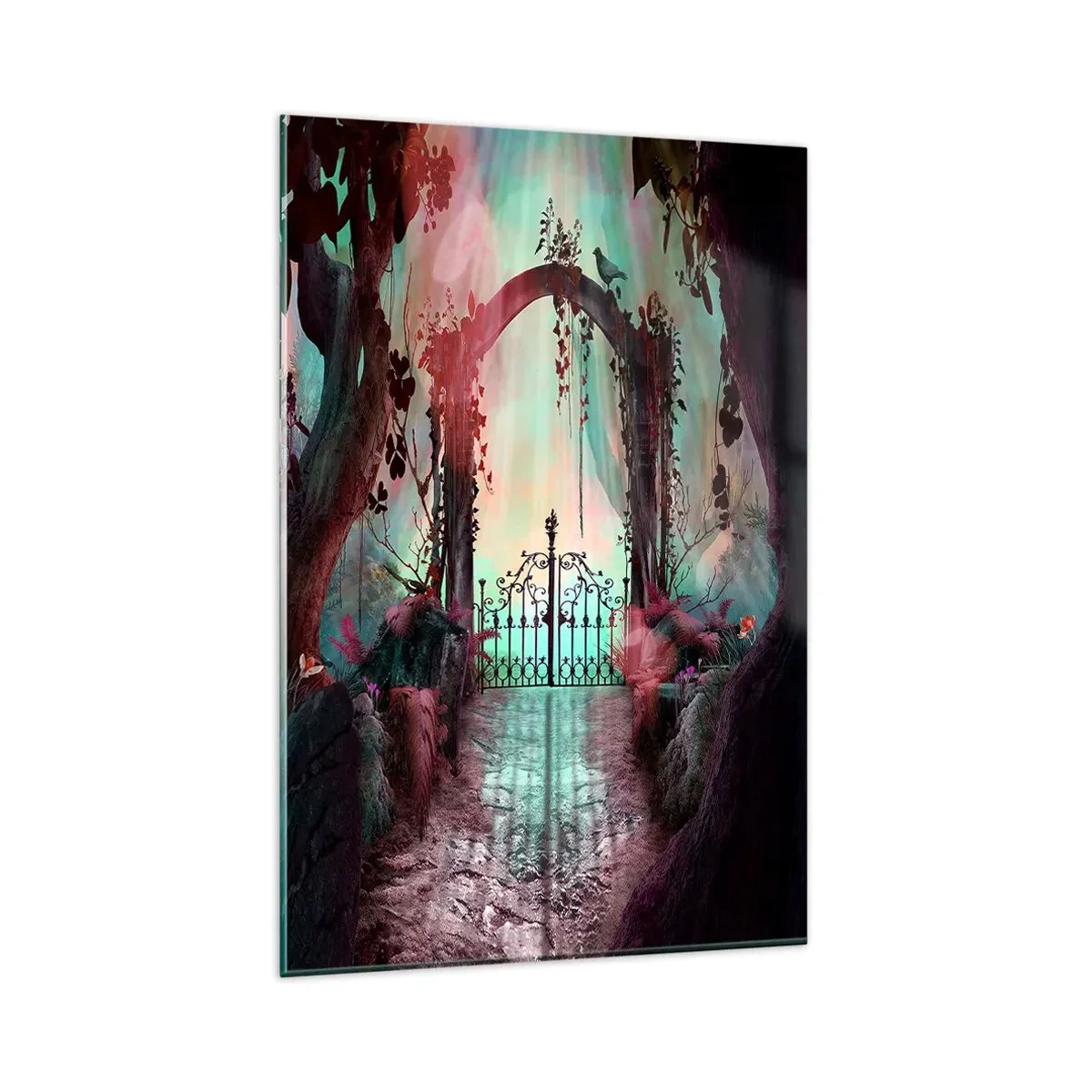 Quadro em vidro - Jardim secreto - 80x120 cm