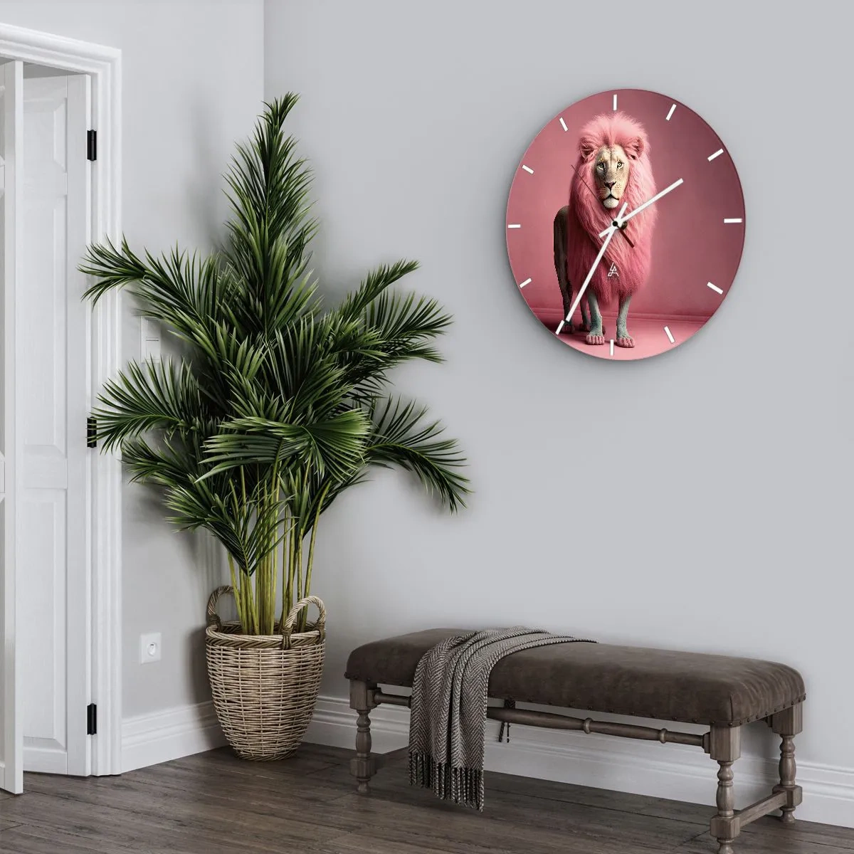 Relógio de parede - Relógio em vidro - Não tens mais medo - 40x40 cm