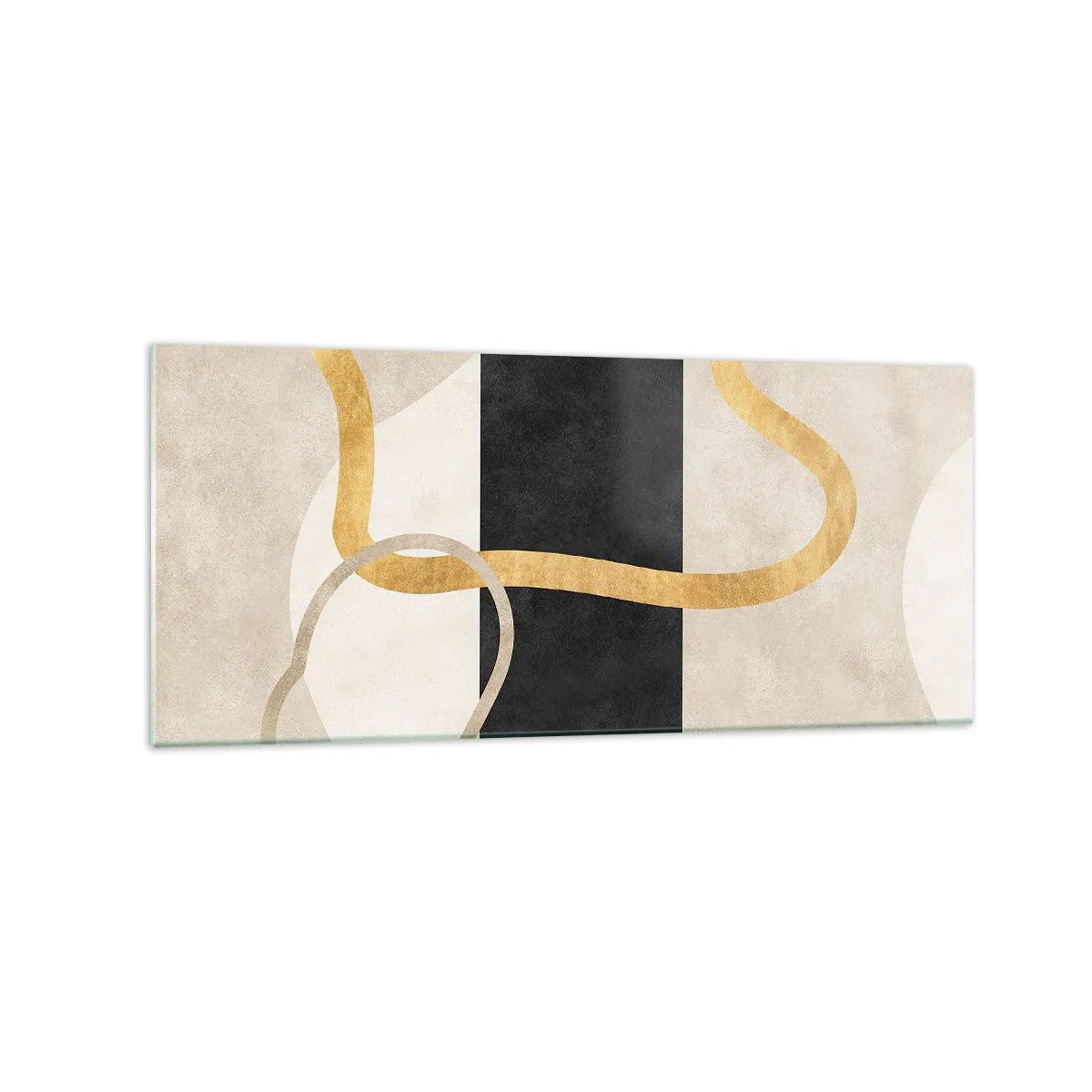 Quadro em vidro - Formas em loop - 120x50 cm