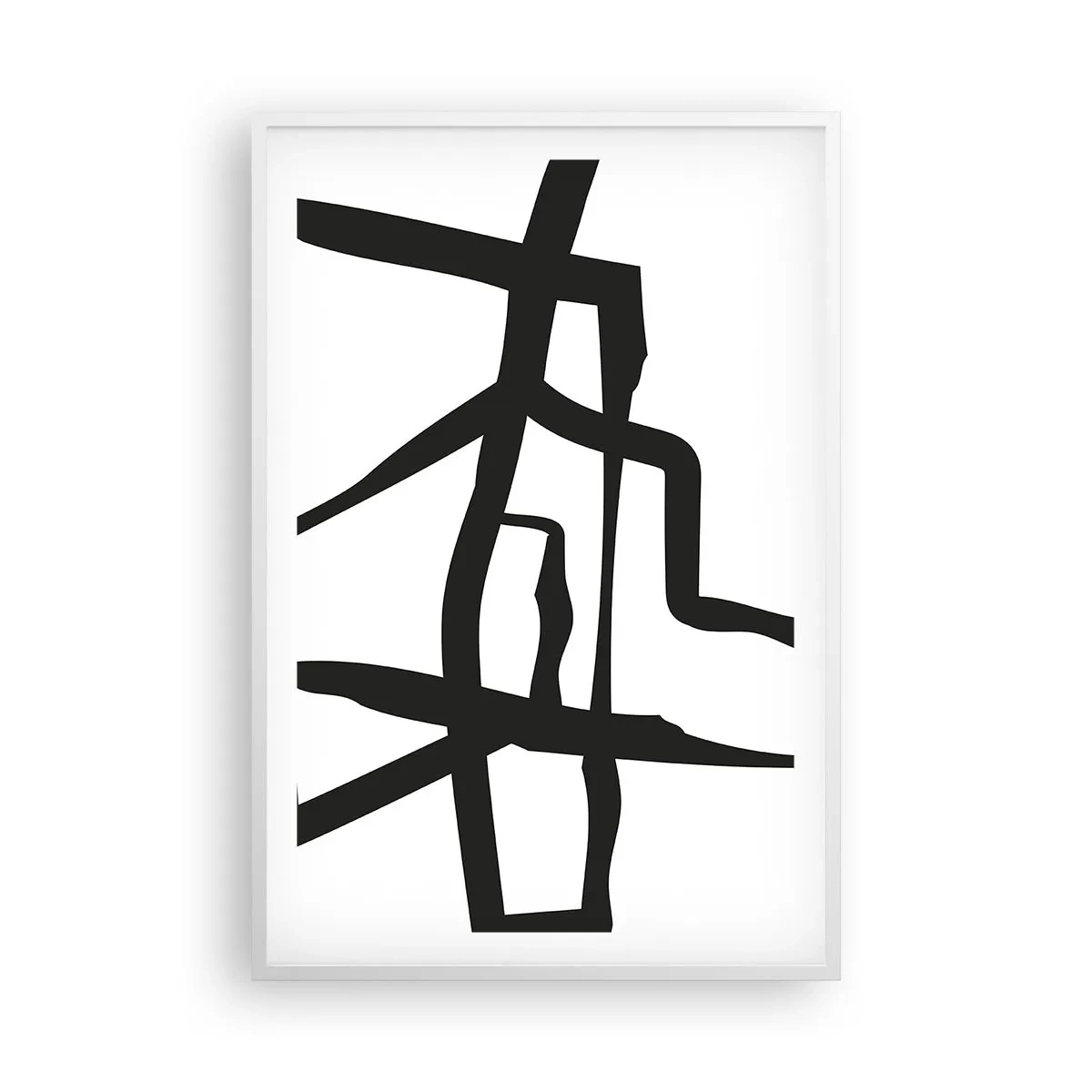 Pôster em moldura branca - Projeto preto e branco - 61x91 cm