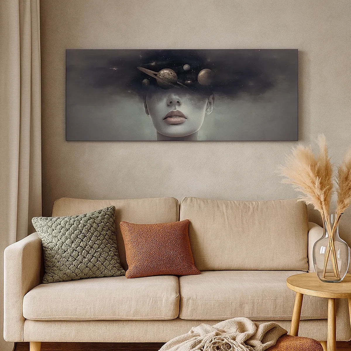 Quadro em tela - E os planetas estão a enlouquecer... - 30x30 cm