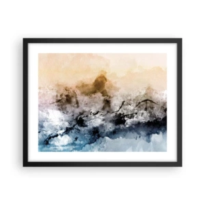 Pôster com moldura preta - Imersos no tumulto do nevoeiro - 50x40 cm