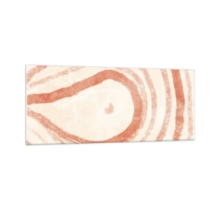 Quadro em vidro - Círculos de coral – composição - 100x40 cm