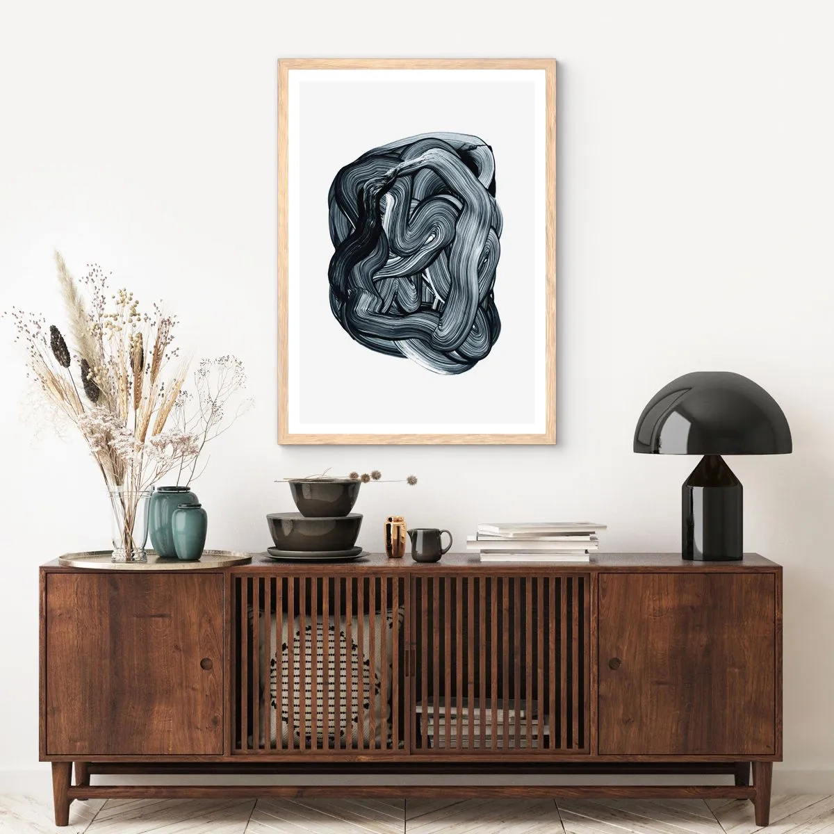 Pôster com moldura de carvalho claro - Não é assim tão simples - 50x70 cm