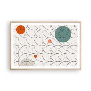 Pôster com moldura de carvalho claro - No espírito da pop art - 91x61 cm