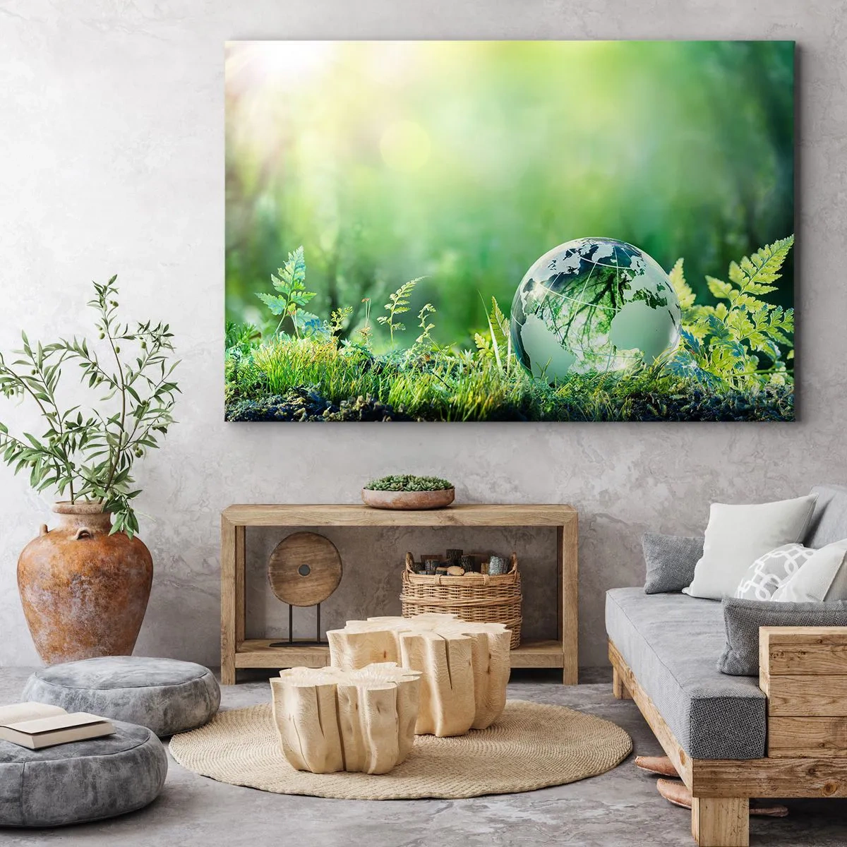 Quadro em tela - Planeta verde - 120x80 cm