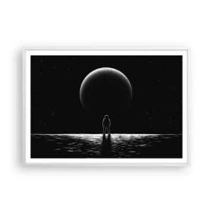 Pôster em moldura branca - Cara a cara - 100x70 cm