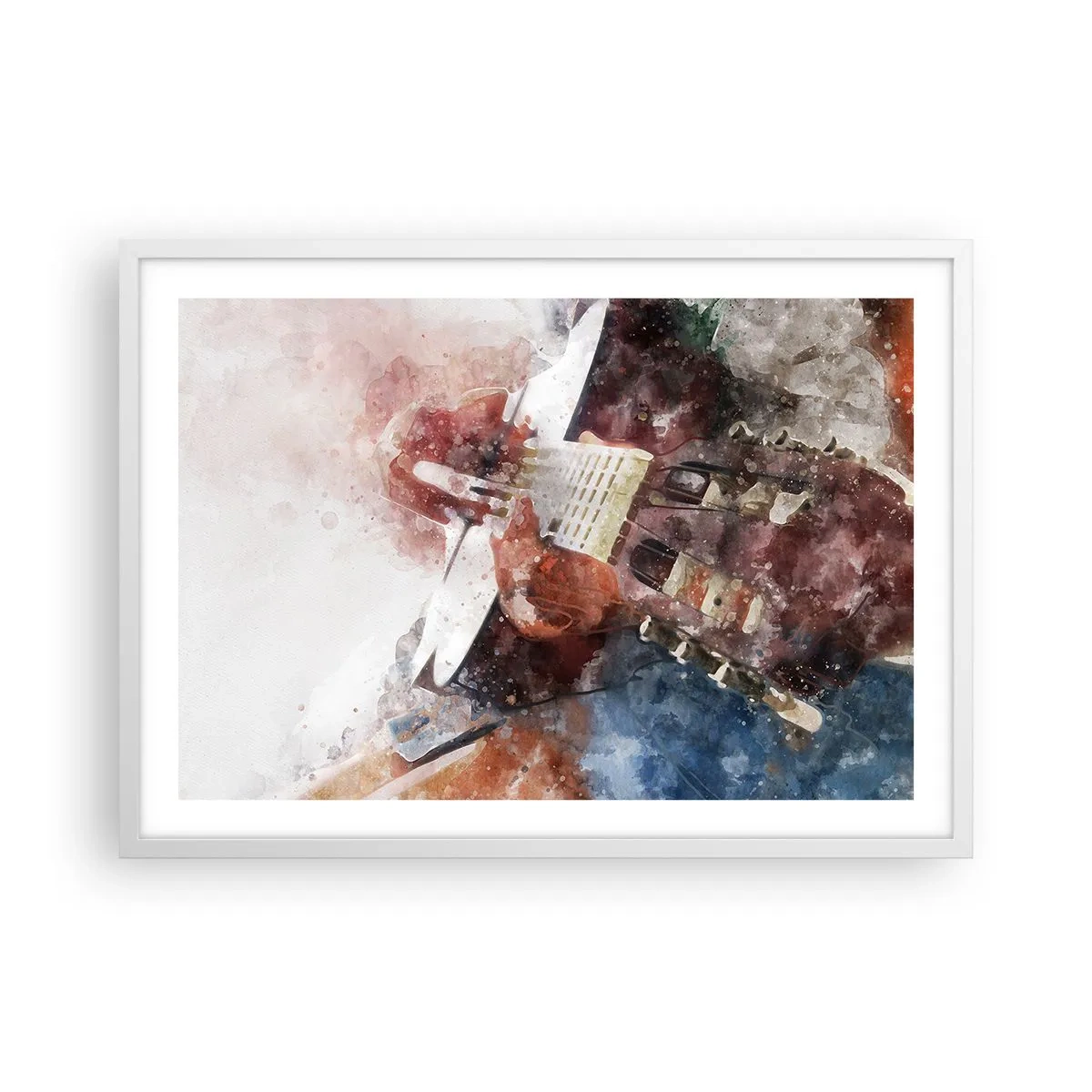 Pôster em moldura branca - E o que acha? - 70x50 cm