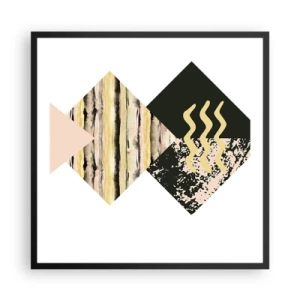 Pôster com moldura preta - Não é tão simples assim - 60x60 cm