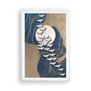 Pôster em moldura branca - Liberdade, peregrinação, comunidade - 61x91 cm