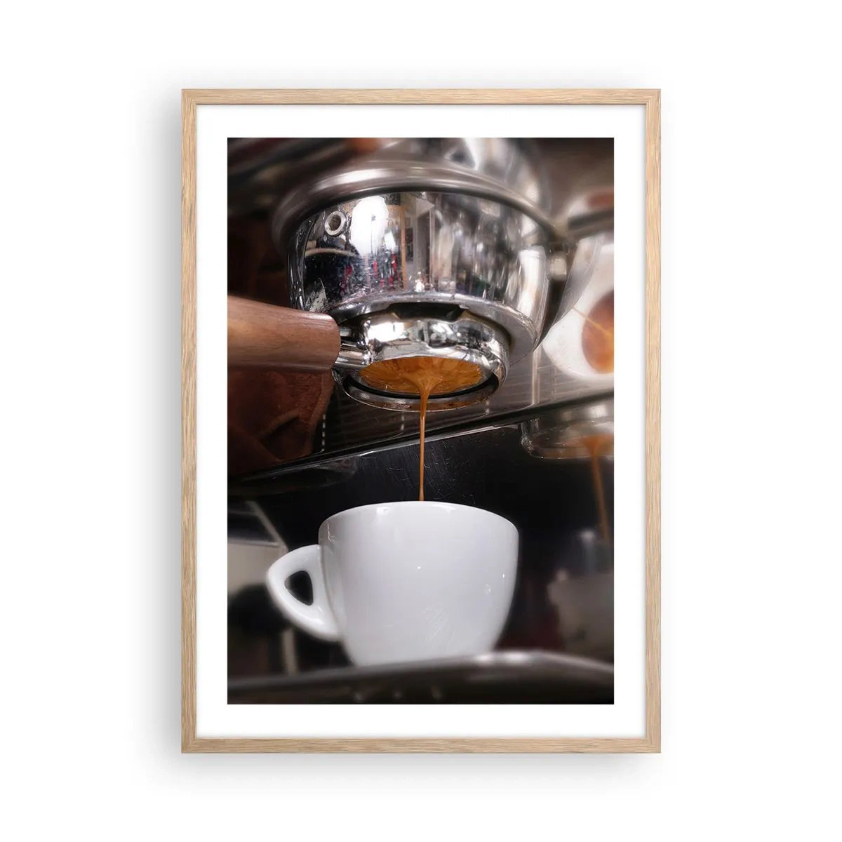 Pôster com moldura de carvalho claro - Boa hora do dia - 50x70 cm