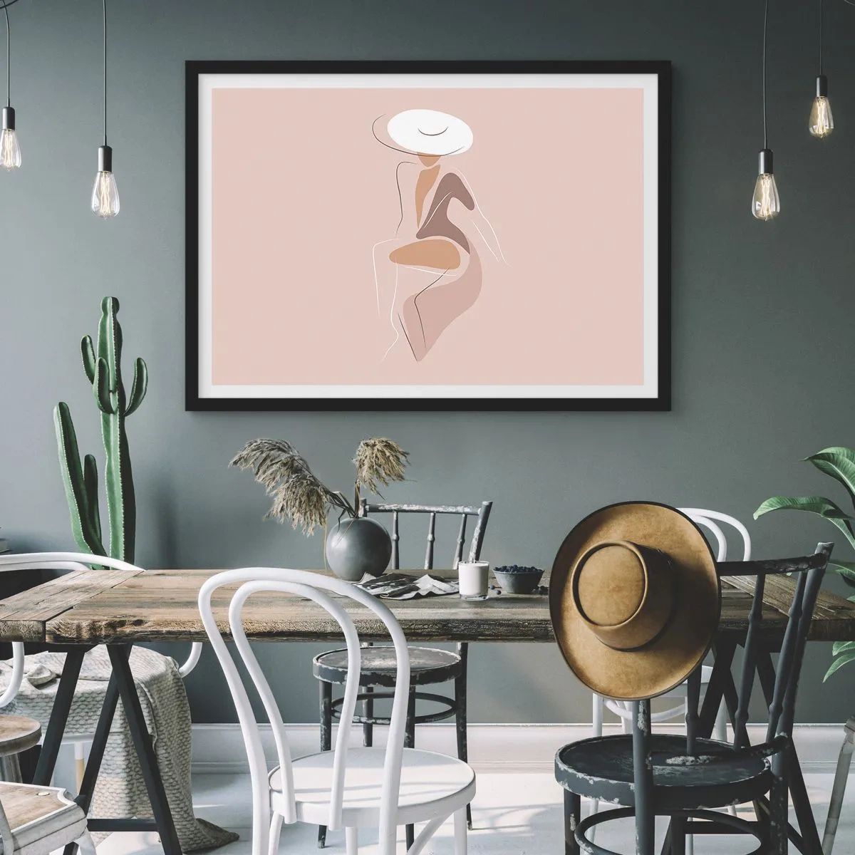 Pôster com moldura preta - Ser uma dama - 91x61 cm