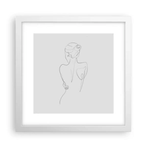 Pôster em moldura branca - Música corporal - 30x30 cm