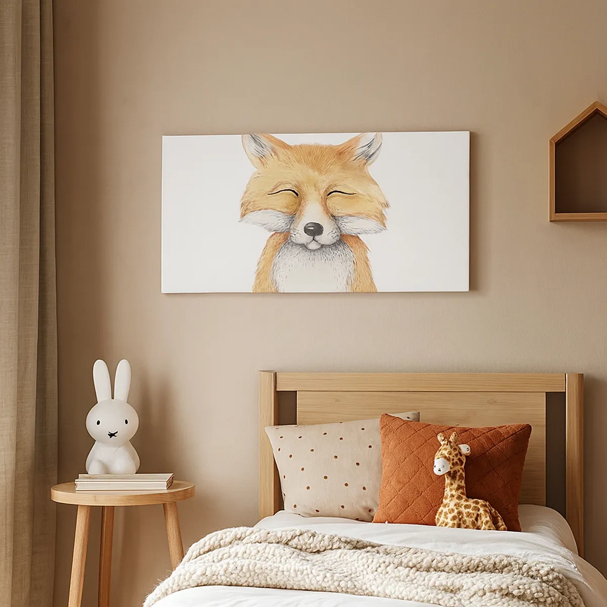 Quadro em tela - Humor de raposa - 30x30 cm