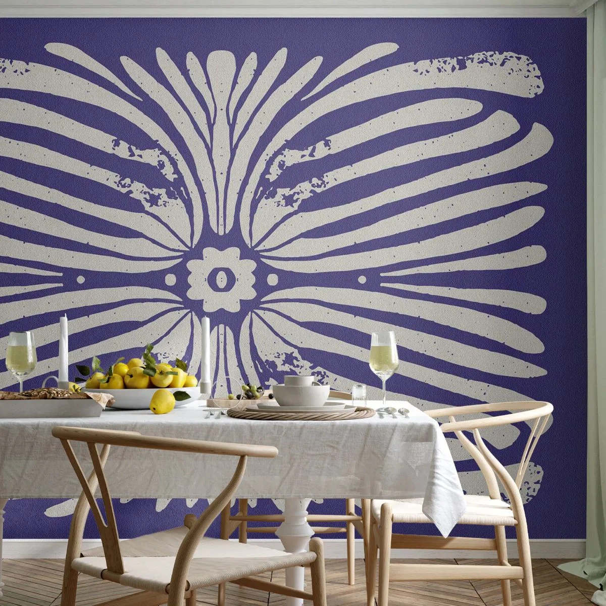 Papel de Parede Premium Canvas - Inspirações étnicas - Boho, Botânico, Pedaço - 500x350 cm