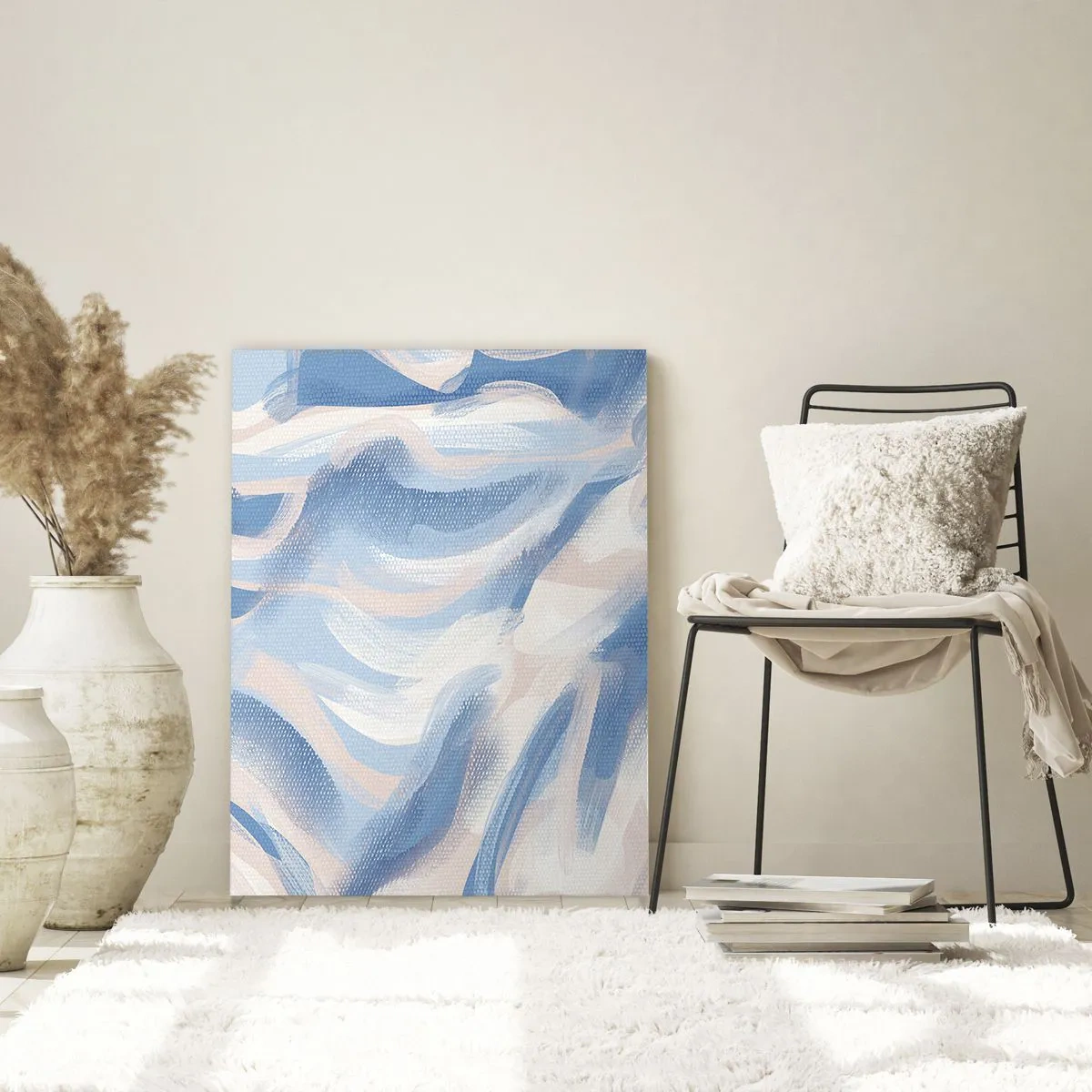 Quadro em vidro - Ondas azuis - 50x70 cm