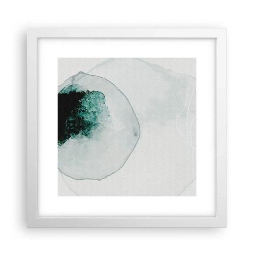 Pôster em moldura branca - Numa gota d'água - 30x30 cm