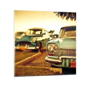 Quadro em vidro - Vamos esperar para ver - 70x70 cm