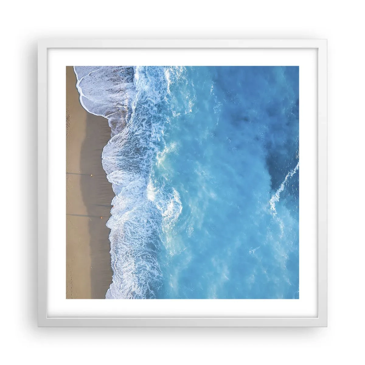 Pôster em moldura branca - O poder do azul - 50x50 cm